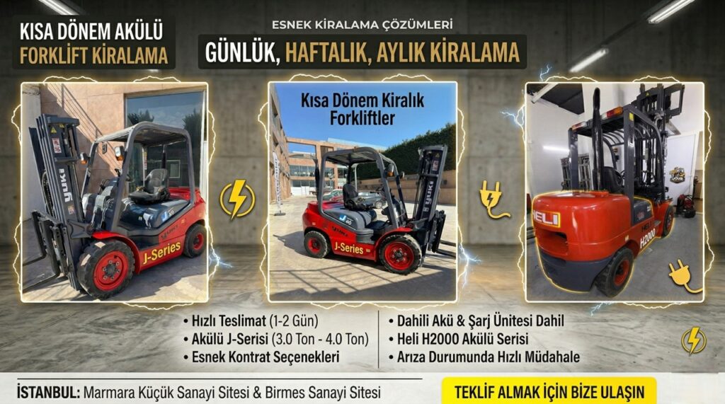 Kısa Dönem Elektrikli Forklift Kiralama Avantajı